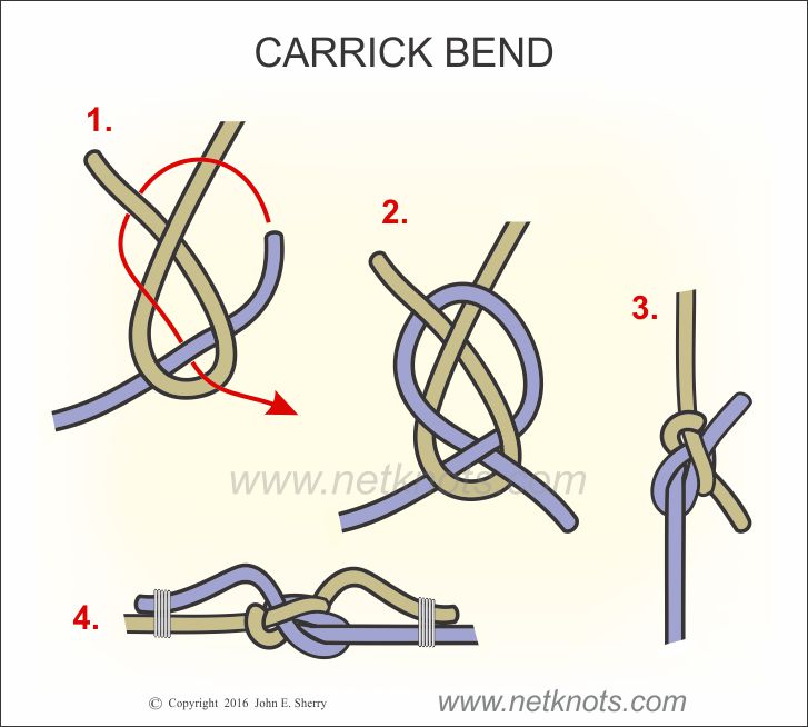 How to tie the Carrick Bend