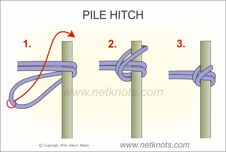Pile Hitch - How to tie a Pile Hitch