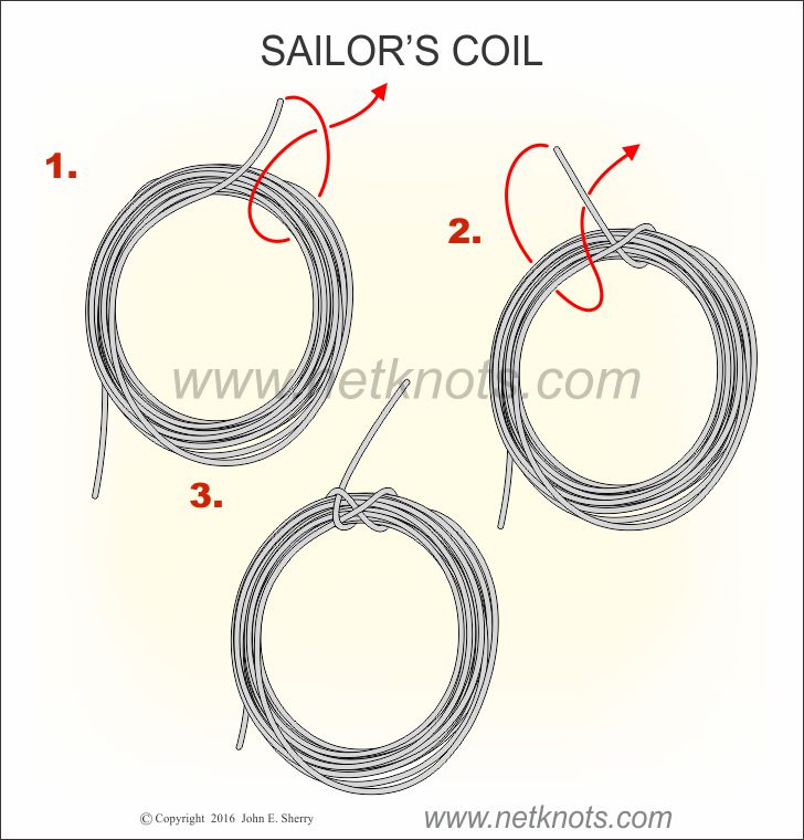 How to coil a rope with the Sailor's Coil
