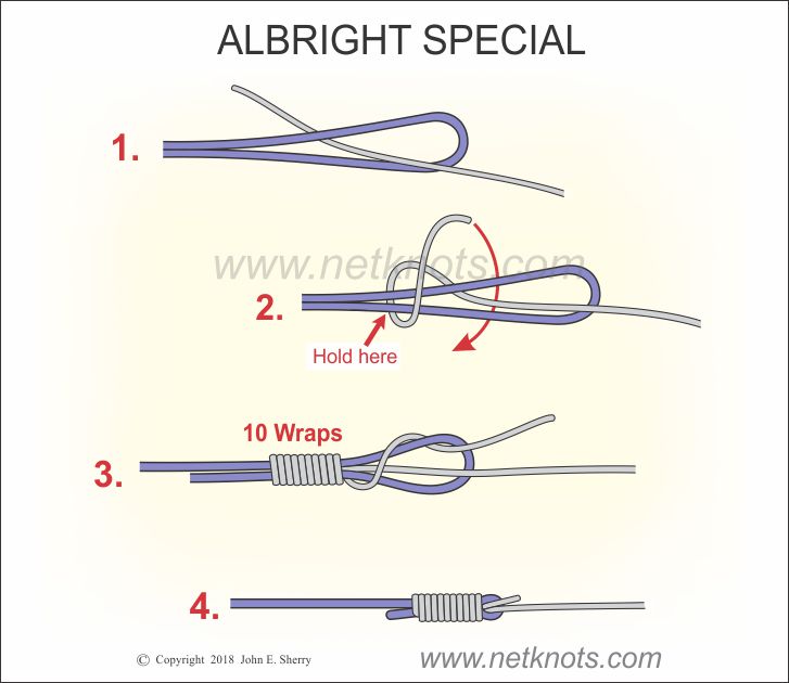 Fishing knot : Albright knot super duper easy for beginner